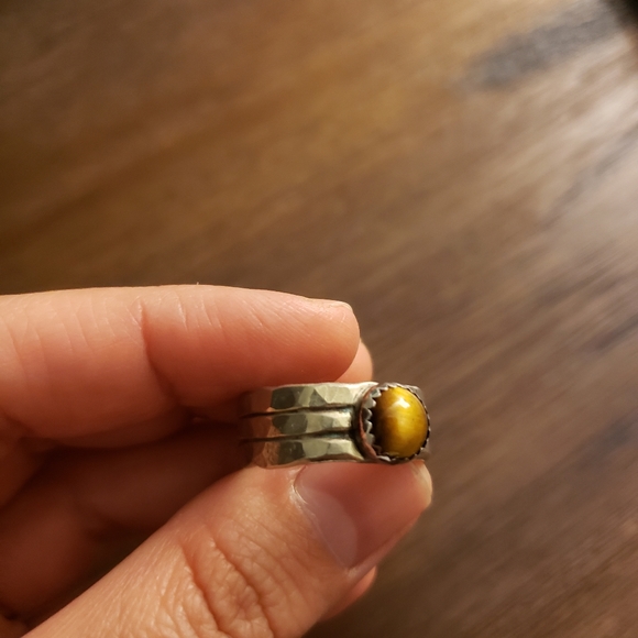 Vintage Sterling Silver Tigers Eye Ring